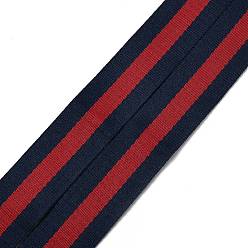 Stripe Adjustable Nylon Bag Chains Strap, with Light Gold Iron Swivel Clasps, for Bag Replacement Accessories, Prussian Blue & Red, Stripe Pattern, 82~147x3.9cm