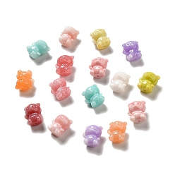 Mixed Color Opaque Resin Beads, Bear, Mixed Color, 13x11.5x10mm, Hole: 1.6mm