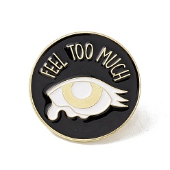 Eye Creative Enamel Pin, Gold Plated Badge for Backpack Clothes, Eye Pattern, 28x1.6mm