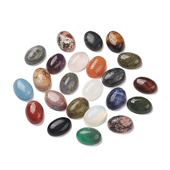 Mixed Stone Natural & Synthetic Mixed Gemstone Cabochons, Half Oval, 18x13x6mm