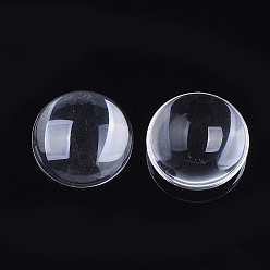 Claro Cabochons de cristal transparente, media vuelta / cúpula, Claro, 25x6 mm, 600 unidades / caja