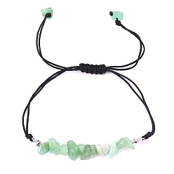 Aventurine Verte Bracelets de perles tressées aventurine vert naturel, 8-5/8 pouce (22 cm)