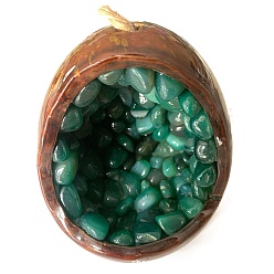 Ágata Normal Lámpara colgante de ágata natural huevo de dragón., adorno curativo de cristal, decoraciones para el hogar, 90x105 mm