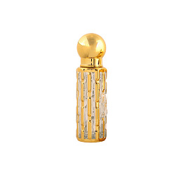 Column Bouteilles en verre de boule de rouleau, bouteille de parfum d'huile essentielle vide de style arabe, bouteille rechargeable, motif aléatoire, colonne, 8.9x2.4 cm