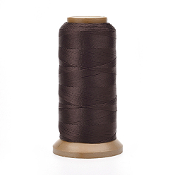 Coconut Brown Polyester Threads, for Jewelry Making, Coconut Brown, 1mm, about 284.33 yards(260m)/roll