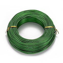 Verde Alambre de aluminio redondo, alambre artesanal flexible, para hacer joyas de abalorios, verde, 12 calibre, 2.0 mm, 55 m / 500 g (180.4 pies / 500 g)