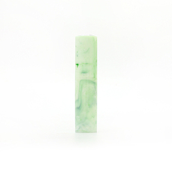Light Green Marble Pattern Empty Portable Plastic Spray Bottles, Refillable Detachable Glass Inner Bottle Travel Perfume Container, Light Green, 10.5x2.43cm, Capacity: 10ml(0.34fl. oz)