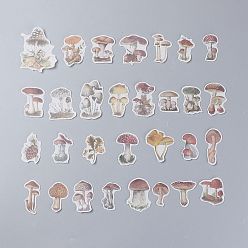 Гриб Уплотнительные наклейки, этикетки наклейки наклейки, для скрапбукинга, детские поделки художественных промыслов, альбом, грибной узор, 8.1x7.5 см, 60 шт / комплект