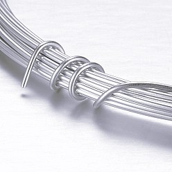 Gris Clair Fil d'aluminium rond, fil d'artisanat en métal pliable, pour les projets de bricolage et d'artisanat, gainsboro, Jauge 15, 1.5mm, 5 m/rouleau (16.4 pieds/rouleau)