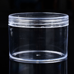 Прозрачный Контейнер для хранения шариков из полистирола, для бижутерии бусины мелкие аксессуары, прозрачные, 8x5.5 см, Внутренний диаметр: 6.5 cm