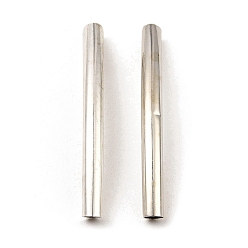 Платина Бисера латунной трубки, изогнутая трубка, платина, 49.5x5 мм, отверстие : 4 мм