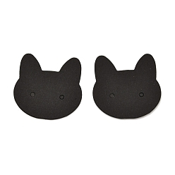 Черный 100карточки для демонстрации бумажных сережек в форме кошки, чёрные, 3.5x3.5x0.03 см, отверстие : 2 мм
