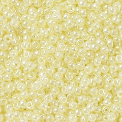 (RR513) Butter Cream Ceylon MIYUKI Round Rocailles Beads, Japanese Seed Beads, (RR513) Butter Cream Ceylon, 11/0, 2x1.3mm, Hole: 0.8mm, about 1100pcs/bottle, 10g/bottle