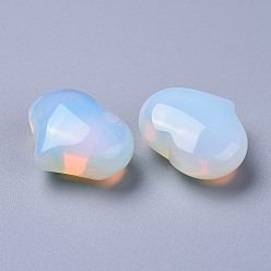 Opalite Opalite Beads, No Hole/Undrilled, Heart, 20x25x11~13mm