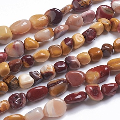Mookaite Natural Mookaite Beads Strands, Tumbled Stone, Nuggets, 9~11x8~9x5~10mm, Hole: 0.8mm, about 45pcs/strand, 15.75 inch(40cm)