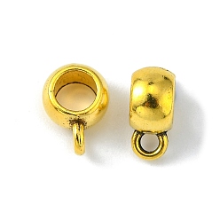 Oro Antiguo Fianzas de tubo de estilo tibetano, fianzas de bucle, abalorios de fianza, Rondana plana, sin plomo y cadmio, oro antiguo, 10.5x7.5x5 mm, agujero: 2 mm