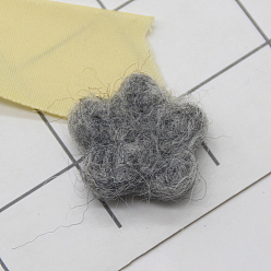 Gris Oscuro Adornos de fieltro de lana, accesorios para el cabello para niños, estrella, gris oscuro, 35 mm