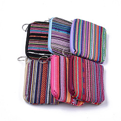 Mixed Color Cloth Clutch Bags, Change Purse, with Iron Ring, Mixed Color, 120~122x88~92x12~13mm