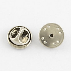 Stainless Steel Color Stainless Steel Badge Lapel Pin Back Butterfly Clutches, Tie Tack Pin, Brooch Findings, Stainless Steel Color, 11.5x5mm, Hole: 1mm