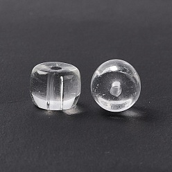 Claro Perlas de vidrio transparentes, barril, Claro, 7.5x6 mm, agujero: 1.5 mm