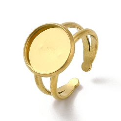 Золотой Ионное покрытие (ip) 304 настройки кольца манжеты из нержавеющей стали, круглые, золотые, лоток : 12 мм, 2.8~7.5 мм, внутренний диаметр: 18 мм