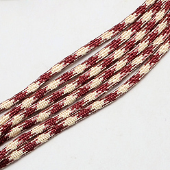 Brun 7 âmes intérieures cordes en polyester et spandex, pour la fabrication de bracelets en corde, brun, 4mm, environ 109.36 yards (100m)/paquet, 420~500g / bundle