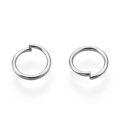 Platinum Iron Open Jump Rings, Nickel Free, Round Ring, Platinum, 21 Gauge, 6x0.7mm, Inner Diameter: 4.5mm, about 20000pcs/1000g