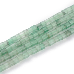 Aventurine Verte Naturelles aventurine verte brins de perles, colonne, 2x2mm, Trou: 0.8mm, Environ 154~160 pcs/chapelet, 15.16~15.75 pouce (38.5~40 cm)