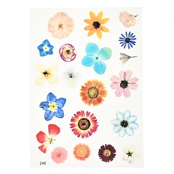 Цветок Водостойкие пластиковые самоклеящиеся наклейки, растение, цветочным узором, 15x10.5x0.01 см
