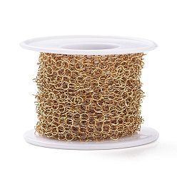 Golden 304 Stainless Steel Rolo Chains, Belcher Chains, Soldered, with Spool, Golden, 3.6x0.3mm, about 32.8 Feet(10m)/roll