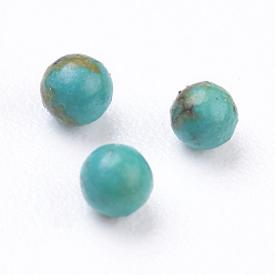 Deep Sky Blue Natural Magnesite Beads, Gemstone Sphere, Dyed, Round, Undrilled/No Hole Beads, Gemstone Sphere, Deep Sky Blue, 2mm