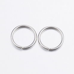 Color de Acero Inoxidable 304 de acero inoxidable anillos del salto abierto, color acero inoxidable, 18 calibre, 12x1 mm, diámetro interior: 10 mm