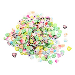 Mixed Color Handmade Luminous Polymer Clay Cabochons, for DIY Jewelry Crafts Supplies, Glow in the Dark, Mixed Shape, Mixed Color, 6~11x5.5~10x1~1.5mm