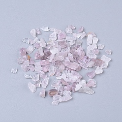 Quartz Rose Rose naturelle perles de pépites de quartz, pas de trous / non percés, 2~8x2~4 mm, environ 8500 pcs / 500 g
