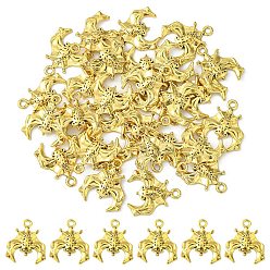 Oro Antiguo Colgantes de la aleación de estilo tibetano, sin plomo y el cadmio, bate, oro antiguo, 19.5x17x2.5 mm, agujero: 1.8 mm