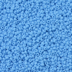(RR413) Azul turquesa opaco Cuentas de rocailles redondas miyuki, granos de la semilla japonés, 11/0, (rr 413) azul turquesa opaco, 11/0, 2x1.3 mm, Agujero: 0.8 mm, sobre 5500 unidades / 50 g
