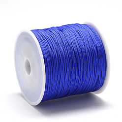 Blue Nylon Thread, Chinese Knotting Cord, Blue, 1mm, about 284.33 yards(260m)/roll