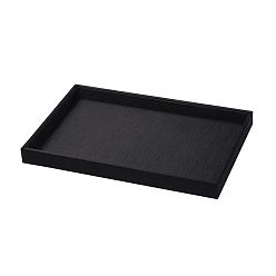 Noir Bracelet présentoirs en bois, Recouvrir d'un chiffon, rectangle, noir, 35x24x3 cm