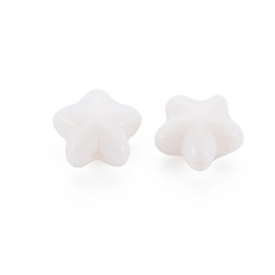 Ivoire Perles acryliques opaques, étoiles, blanc crème, 10x10.5x6mm, Trou: 1.6mm, environ1690 pcs / 500 g
