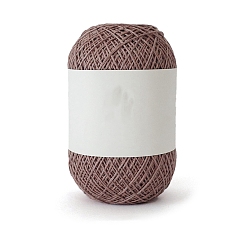 Rosy Brown 175M Size 5 Linen & Polyester Crochet Threads, Embroidery Thread, Yarn for Lace Hand Knitting, Rosy Brown, 1mm