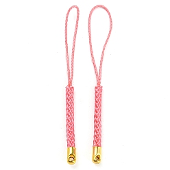 Corail Clair Sangles mobiles en corde polyester, avec accessoires en fer plaqués or , corail lumière, 7.6~8.1 cm