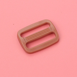 Sienna Plastic Slide Buckle Adjuster, Multi-Purpose Webbing Strap Loops, for Luggage Belt Craft DIY Accessories, Sienna, 26x22x3.5mm