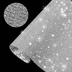 Cristal Pegatinas autoadhesivas de diamantes de imitación, calcomanías de gemas de cristal, para decoración de vehículos, plano y redondo, cristal, 240x200 mm