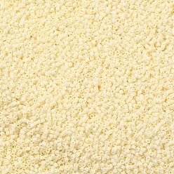 Cornsilk Cylinder Seed Beads, Frosted Colors, Uniform Size, Cornsilk, 2x1.3~1.5mm, Hole: 0.8~1mm, about 40000pcs/bag, 450g/bag