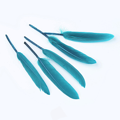Teal Goose Feather Costume Accessories, Dyed, Teal, 100~175x13~25mm