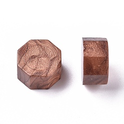 SillínMarrón Sellado de partículas de cera, para sello de sello retro, octágono, saddle brown, 9 mm, sobre 1500 unidades / 500 g