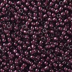 (1075) Crystal Berry Wine Lined Toho perles de rocaille rondes, perles de rocaille japonais, (1075) vin de baie de cristal doublé, 11/0, 2.2mm, Trou: 0.8mm, environ5555 pcs / 50 g