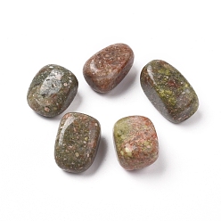 Unakite Perles de unakite naturelles, pierres de guérison, pour la thérapie de méditation équilibrant l'énergie, pierre tombée, gemmes de remplissage de vase, pas de trous / non percés, nuggets, 20~35x13~23x8~22mm