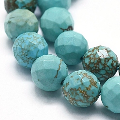 Howlite Brins de perles de magnésite naturelle, teints et chauffée, ronde, 10mm, Trou: 1.2mm, Environ 39 pcs/chapelet, 15.35 pouce (39 cm)