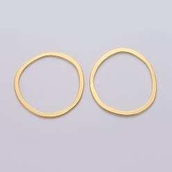 Golden Tibetan Style Alloy Linking Rings, Lead Free & Cadmium Free, Golden, 51x49x1.5mm